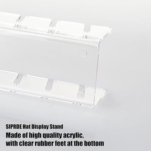 Hat Stand for Baseball Caps Display and Organizer No Install Acrylic Hat Holder for 14 Baseball Caps Hat Racks Storage for Bedroom,Closet,Dresser,Entrance 2 Pack(Clear) in Saudi Arabia