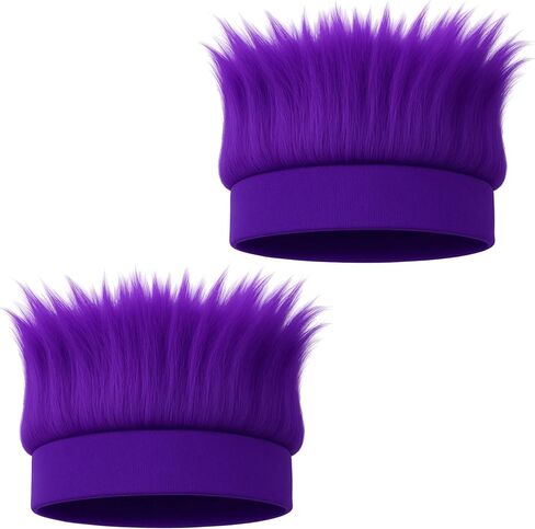 Hairy Headband Wig for Adults Teens,2 Pcs Crazy Hair Day Costume Accessories for Spirit Week Halloween Sports Cosplay in Saudi Arabia