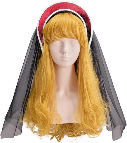 RoleplayCos Tudor French Hood Queen Anne Boleyn Costume Hat Headwear Elizabethan Renaissance Headband Headpiece in Saudi Arabia