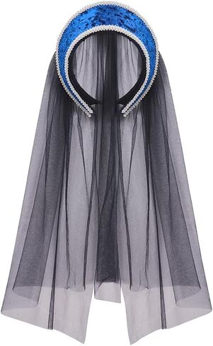 RoleplayCos Tudor French Hood Queen Anne Boleyn Costume Hat Headwear Elizabethan Renaissance Headband Headpiece in Saudi Arabia