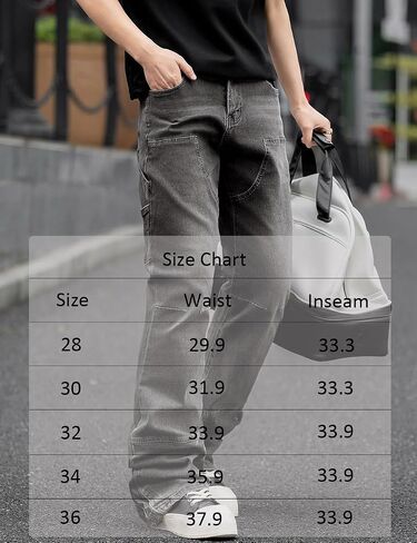 Rexcyril Men's Stacked Jeans Slim Fit Skinny Stretchy Denim Pants Y2k Flared Streetwear Trousers in Saudi Arabia