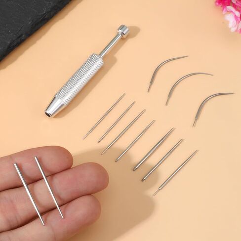 13Pcs Piercing Taper & Ball Grabber Kit – 14G-20G 316L Surgical Steel – Flat Back Jewelry Insertion & Removal Tool for Threadless/Internal/External Thread – For Ear Nose Belly Lip in Saudi Arabia