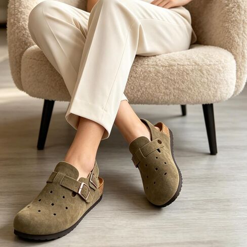Classic Clog Cork Sandals Women with Arch Support Breathable Summer Comfort Durability in Kuwait