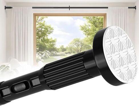 Tension Curtain Rod 40-126 In Heavy Duty-Black Extra Long Curtain Rod No Drilling For Window, Adjustable Tension Rod Diameter 1.26in Outdoor Curtain Rods For Patio One-Pull Lock in Saudi Arabia
