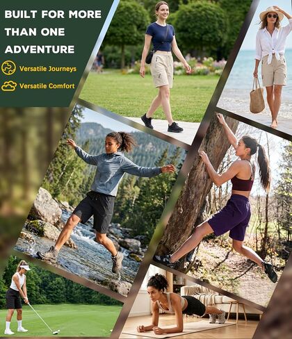 7 Inches Inseam Women Hiking Casual Shorts Athletic Running Workout High Waisted with Pocket Mid Rise Comfortable in Saudi Arabia