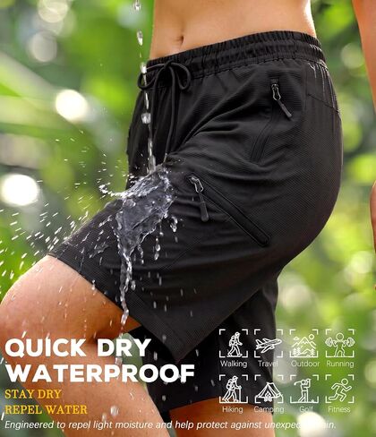 7 Inches Inseam Women Hiking Casual Shorts Athletic Running Workout High Waisted with Pocket Mid Rise Comfortable in Saudi Arabia