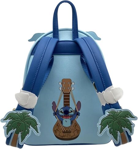 حقيبة ظهر صغيرة من Loungefly Disney Lilo & Stitch Groovy - نظارات شمسية غرزة مشهد الشاطئ، جلد صناعي in Kuwait