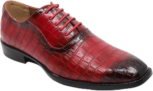 Men's Crocodile Embossed Formal Business Lace-Up Oxford Dress Shoes CROCO-02 in Kuwait