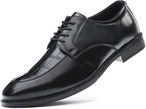 Men's Lace Up Crocodile Print Formal Dress Shoes in Saudi Arabia