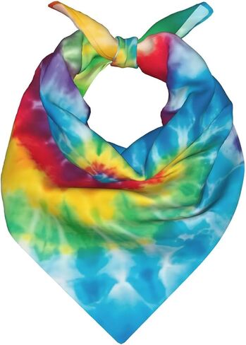Tie Dye Hippies Printed Bandana 22"X22, Head Scarf, Head Hair Scarf Headbands Handkerchiefs Gifts in Kuwait