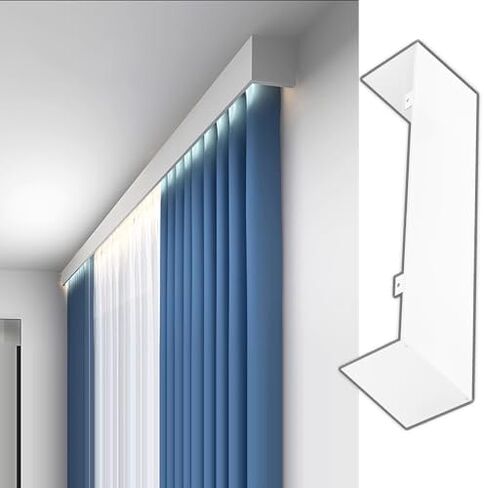 Heavy-Duty 2.8m Double Row Ceiling Curtain Track - Silent System Aluminum Blackout Pelmet Frame for Bedroom Wall/Ceiling Mount - Elegant Curtain Rail Solution in Saudi Arabia