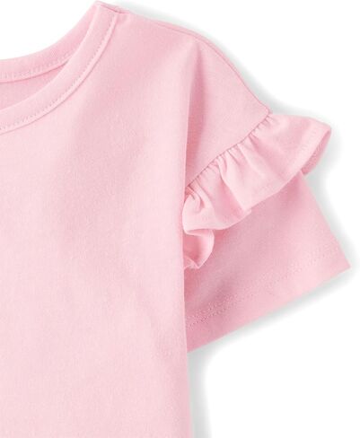 The Children's Place Baby Girls' and Toddler Short Sleeve Everyday Casual Knit Shirt in Saudi Arabia
