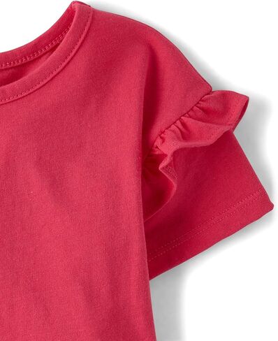 The Children's Place Baby Girls' and Toddler Short Sleeve Everyday Casual Knit Shirt in Saudi Arabia