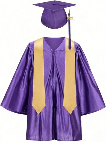 Kindergarten Graduation Cap and Gown with 2026 2027 Tassel Preschool Kids Graduation Gowns Child Ceremony Party Gift in Kuwait