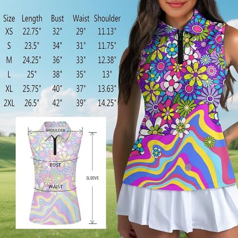 POLERO American Flag Golf Shirt Women 250th 4th of July Golf Tank Top Patriotic Tennis Shirt Collared Racerback in Kuwait