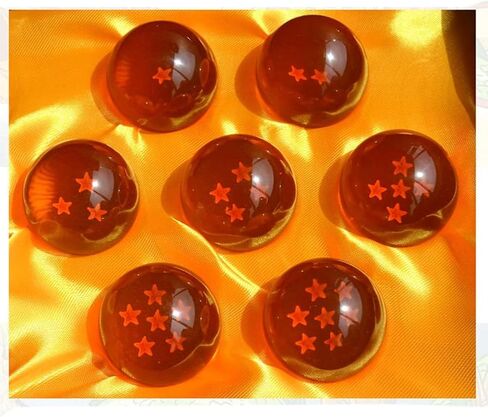 Resin Shenron Figure Shenlong Statue Set 3.5cm Crystal Balls + Shelf with Gift Box for Business Halloween Christmas Holiday in Saudi Arabia