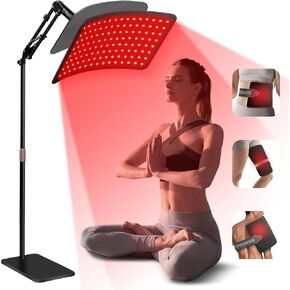 INTEO Red Light Therapy for Body and Face, 2-in-1 Red Light Therapy with Detachable, Infrared Light Therapy Lamp 660nm 850nm for Body at Home with Protective Glasses Elastic Strap, 46.5in Height in Saudi Arabia