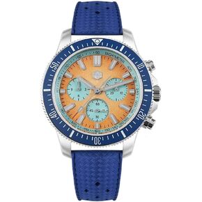 San Martin SN0118 Automatic Chronograph Watch for Men, 40mm Dive Watch Sapphire Crystal with AR Coating, Ceramic Bezel, 200M Water Resistant, 316L Stainless Steel in Saudi Arabia