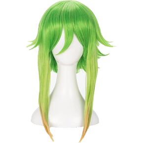 -Role Play for Megpoid Gumi Cosplay Wig 45cm Green Golden Short Layered Wig in Saudi Arabia