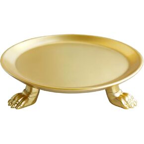 Clawfoot Candle Holder Jewelry Dish Tray for Rings Trinkets Vintage Decor Candle Accessories Old Gold in Saudi Arabia