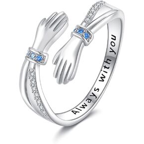 Hug Ring Hug Rings Hugging Hand Open Promise Ring Adjustable Jewelry Mothers Day Birthday Gifts for Mom Sister Wife Friends Grandma in Saudi Arabia