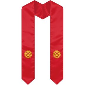 Kyrgystan Graduation Sash Stole International Study Abroad Unisex Kyrgystan Flag Graduation Scarf in Kuwait