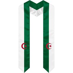 Algeria Graduation Sash Stole International Study Abroad Unisex Algeria Flag Graduation Scarf in Kuwait