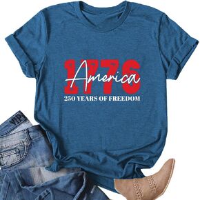 We The People T Shirt Women 250 Anniversary USA Shirt 4th of July Shirts American Flag Graphic Tees Casual Tops in Saudi Arabia