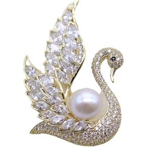 Elegant Women’s Vintage Swan Brooch Crafted with Austrian Crystal Rhinestones – Versatile Lapel Pin, Boutonniere & Corsage, Perfect for Styling Dresses, Scarves and Shawls, a Stunning Accessory for Weddings and Banquets in Kuwait