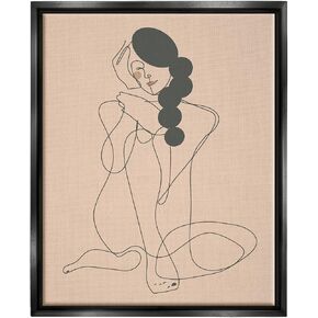 Stupell Industries Abstract Woman Sitting Scribble Drawing Smiling Outline, Design by Kendra Shedenhelm in Saudi Arabia