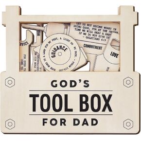 Religious Father's Day Gift, Wooden Father's Day Craft, God's Tool Box for Dad (Colored) in Saudi Arabia