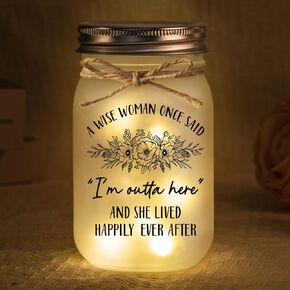 BeneCharm Retirement Gift for Woman, Decorative Jar Night Light Retired Gift, Happy Retirement Gifts for Women, Friends, Coworkers, Teachers, Nurses, Going Away Gifts Retired Decorations in Saudi Arabia