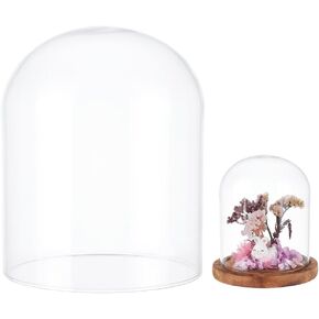 UNICRAFTALE Clear Glass Bell Jar 8.26"x4.7" Glass Dome Cloche Antique Collectibles Dome Showcase Decorative Bell Jar with Ball Handle for Plants Fairy Lights Table Decor Medal Photos in Saudi Arabia