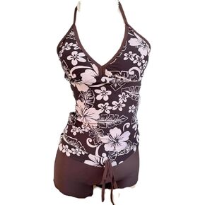 Cute Tankini Swimsuit Y2k 2000s Bathing Suit Floral Bikini with Shorts Vintage 2 Piece Swimsuit Whimsy Twee in Saudi Arabia