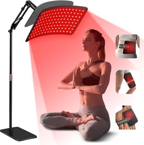 INTEO Red Light Therapy for Body and Face, 2-in-1 Red Light Therapy with Detachable, Infrared Light Therapy Lamp 660nm 850nm for Body at Home with Protective Glasses Elastic Strap, 46.5in Height in Saudi Arabia