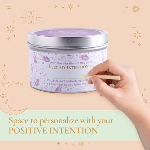 Magnificent 101 Spiritual Wealth Vibes 6-oz. Candle in Tin Holder; 100% Natural Soy Wax with Sage & Clove Essential Oils for Aromatherapy, Energy Cleansing, Meditation & Intention Setting; Great Gift in Saudi Arabia