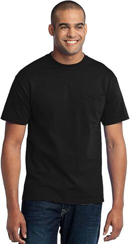 Joe's USA Men's Pocket T-Shirt – 5.5 oz 50/50 Cotton-Poly Tee – Work & Casual Shirt – Regular, Big & Tall S-6XL LT-4XLT in Kuwait
