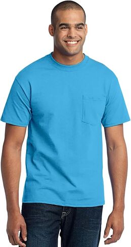 Joe's USA Men's Pocket T-Shirt – 5.5 oz 50/50 Cotton-Poly Tee – Work & Casual Shirt – Regular, Big & Tall S-6XL LT-4XLT in Kuwait