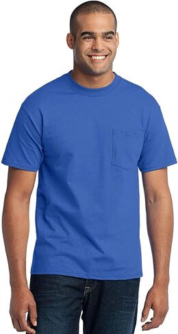 Joe's USA Men's Pocket T-Shirt – 5.5 oz 50/50 Cotton-Poly Tee – Work & Casual Shirt – Regular, Big & Tall S-6XL LT-4XLT in Kuwait