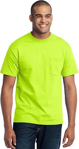 Joe's USA Men's Pocket T-Shirt – 5.5 oz 50/50 Cotton-Poly Tee – Work & Casual Shirt – Regular, Big & Tall S-6XL LT-4XLT in Kuwait