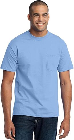 Joe's USA Men's Pocket T-Shirt – 5.5 oz 50/50 Cotton-Poly Tee – Work & Casual Shirt – Regular, Big & Tall S-6XL LT-4XLT in Kuwait