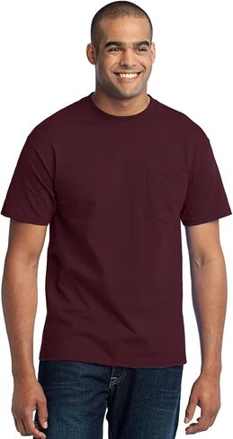 Joe's USA Men's Pocket T-Shirt – 5.5 oz 50/50 Cotton-Poly Tee – Work & Casual Shirt – Regular, Big & Tall S-6XL LT-4XLT in Kuwait