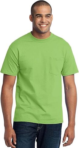 Joe's USA Men's Pocket T-Shirt – 5.5 oz 50/50 Cotton-Poly Tee – Work & Casual Shirt – Regular, Big & Tall S-6XL LT-4XLT in Kuwait