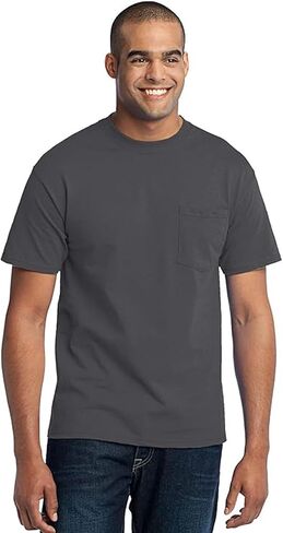 Joe's USA Men's Pocket T-Shirt – 5.5 oz 50/50 Cotton-Poly Tee – Work & Casual Shirt – Regular, Big & Tall S-6XL LT-4XLT in Kuwait