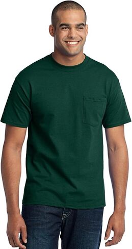 Joe's USA Men's Pocket T-Shirt – 5.5 oz 50/50 Cotton-Poly Tee – Work & Casual Shirt – Regular, Big & Tall S-6XL LT-4XLT in Kuwait