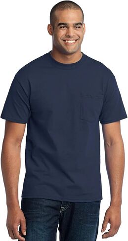 Joe's USA Men's Pocket T-Shirt – 5.5 oz 50/50 Cotton-Poly Tee – Work & Casual Shirt – Regular, Big & Tall S-6XL LT-4XLT in Kuwait