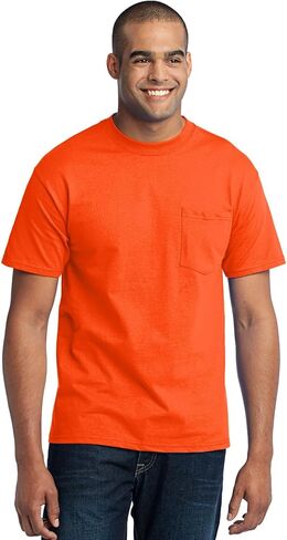 Joe's USA Men's Pocket T-Shirt – 5.5 oz 50/50 Cotton-Poly Tee – Work & Casual Shirt – Regular, Big & Tall S-6XL LT-4XLT in Kuwait