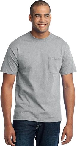Joe's USA Men's Pocket T-Shirt – 5.5 oz 50/50 Cotton-Poly Tee – Work & Casual Shirt – Regular, Big & Tall S-6XL LT-4XLT in Kuwait