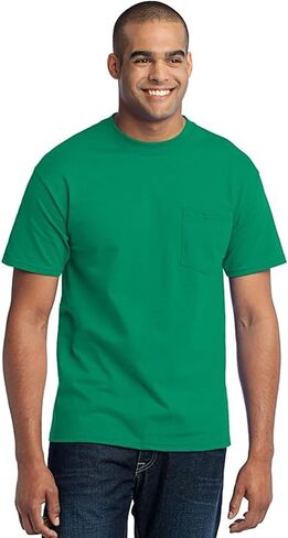 Joe's USA Men's Pocket T-Shirt – 5.5 oz 50/50 Cotton-Poly Tee – Work & Casual Shirt – Regular, Big & Tall S-6XL LT-4XLT in Kuwait
