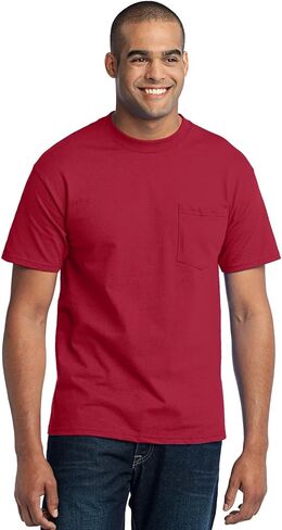 Joe's USA Men's Pocket T-Shirt – 5.5 oz 50/50 Cotton-Poly Tee – Work & Casual Shirt – Regular, Big & Tall S-6XL LT-4XLT in Kuwait